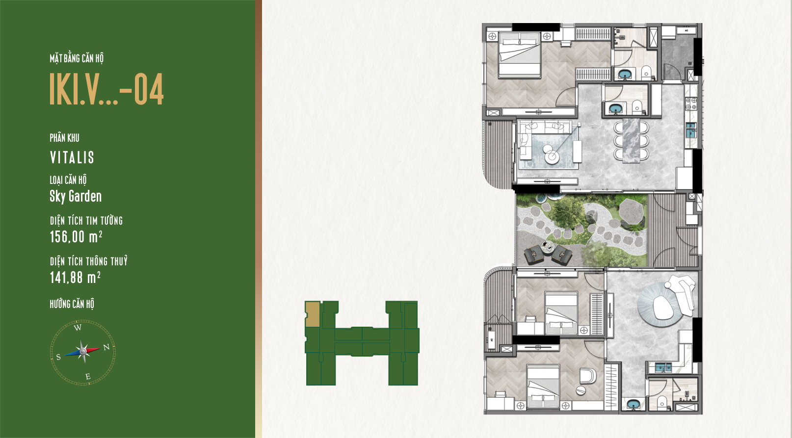 Mặt bằng Căn Hộ IKI Village - Tháp Vitalis ikivillage.net
